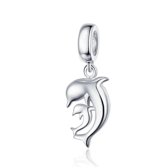 Little Silver Dolphin Charm