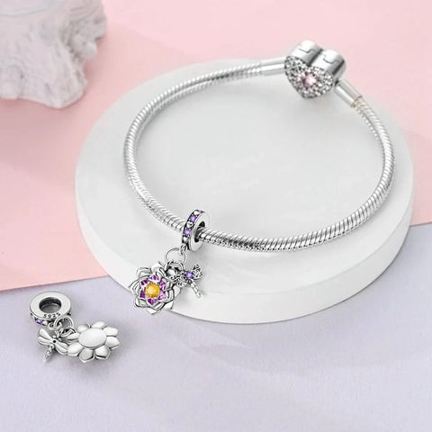 jewlouli lotus blossom dragonfly harmony pandora charm jewelry fits pandora bracelet