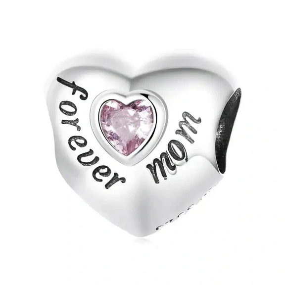 Love Mom Forever Charm - love-mom-forever-charm charm fits Pandora bracelet Jewelry affordable