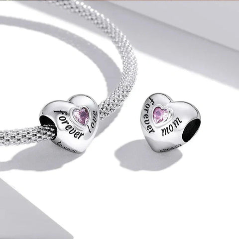Love Mom Forever Charm