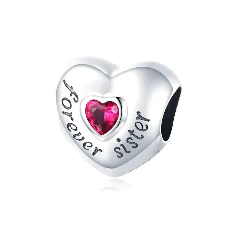 love-sister-forever-charm Jewelry fits Pandora bracelet charm affordable