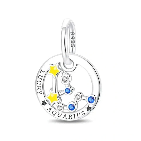 Lucky Aquarius Charm - Fits pandora Bracelet
