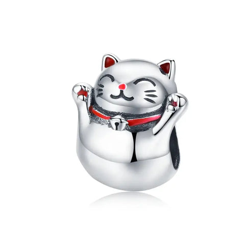 Smiling Lucky Cat Charm