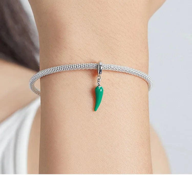 Green Chili Pepper Charm