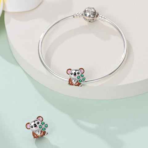 Lucky Koala with Shamrock Charm