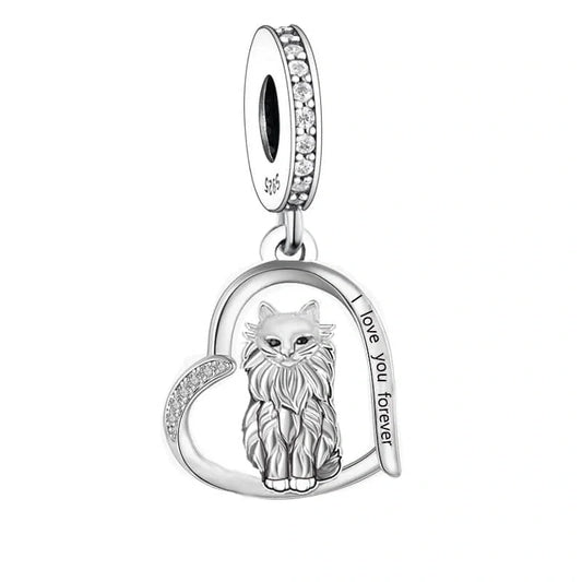 jewlouli maine coon cat dangle pandora charm jewelry fits pandora bracelet
