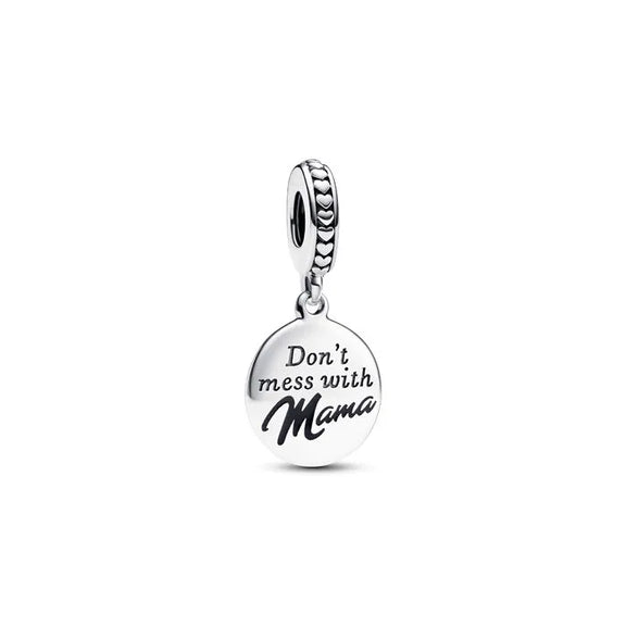 Mama Engravable Dangle Charm - Engraved charm with “Mama” message, perfect for honoring motherhood on charm bracelets