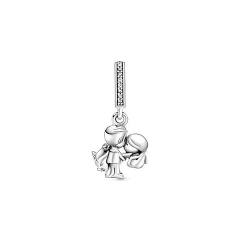 Married Couple Dangle Charm - Heartfelt married couple charm, a beautiful gift for newlyweds or anniversaries.