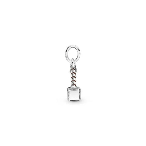 Thor's hammer charm from Marvel Avengers, representing strength and protection on charm bracelets