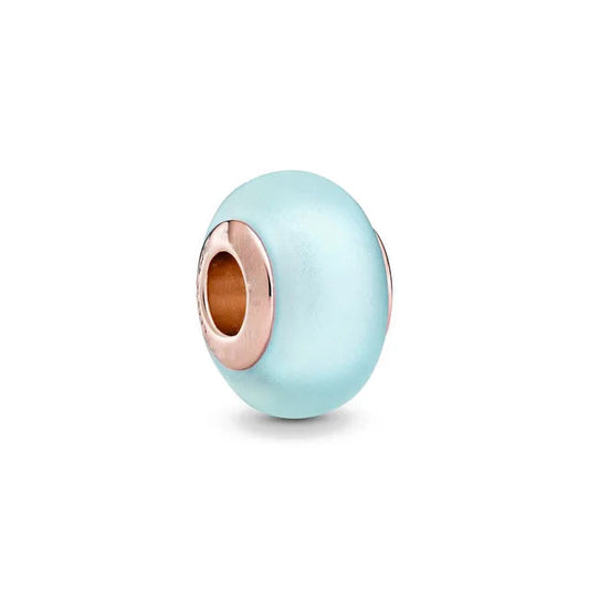 Matte Blue Murano Glass Charm