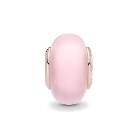 Matte Pink Murano Glass Charm - Matte Pink Murano Glass Charm