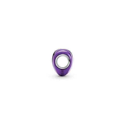 Metallic Purple Heart Charm