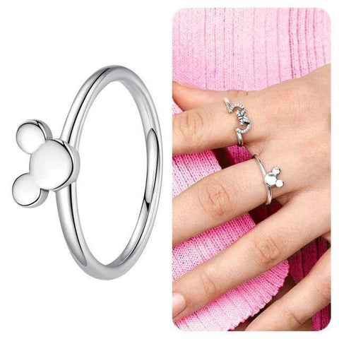 Disney Mickey silver Silhouette ring - Disney Mickey Mouse silver ring
