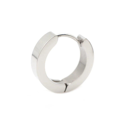 Titanium Silver Hoop Earring - Titanium Silver Hoop Earring