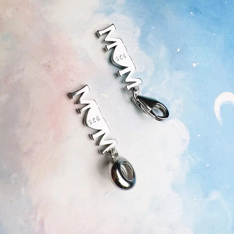 Mom Heart Silver Charm - Mom Heart Silver Charm