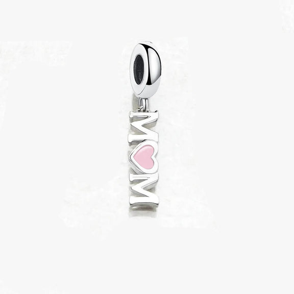 Mom Heart Charm - mom-heart-charm Pandora affordable fits bracelet Jewelry charm