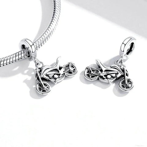 Stunning Sterling Silver Harley-Davidson Sport Motorcycle Charm for Bikers