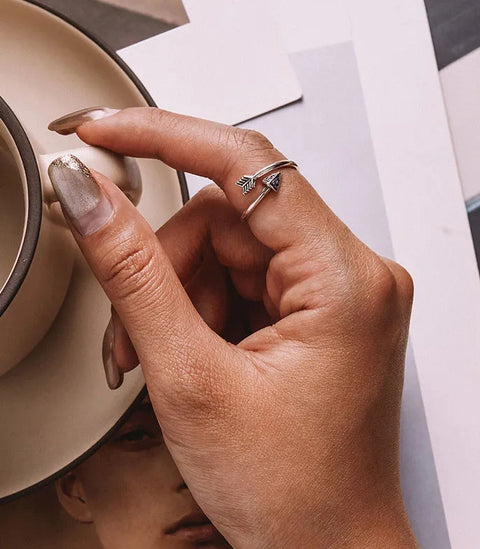 multicolor gemstone arrow ring