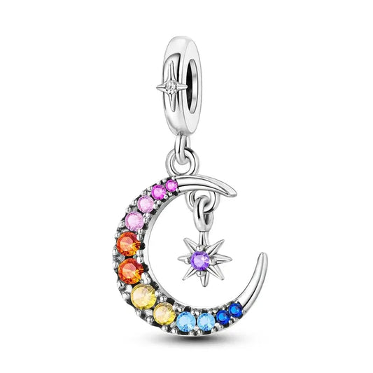 Multicolored Crescent Charm