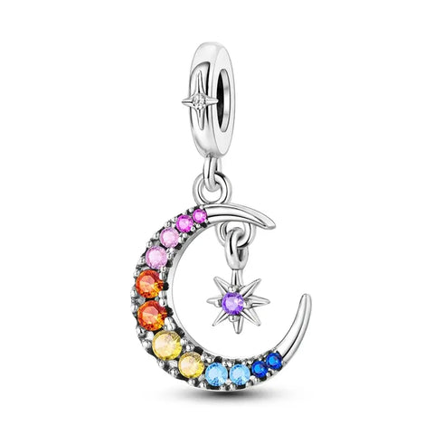 Multicolored Crescent Charm - Multicolored Crescent Charm