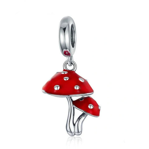 mushroom charm fits Pandora bracelet affordable Jewelry