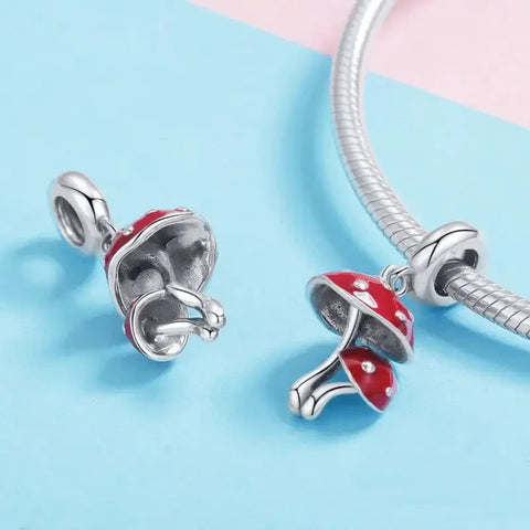 mushroom charm Pandora affordable Jewelry fits bracelet