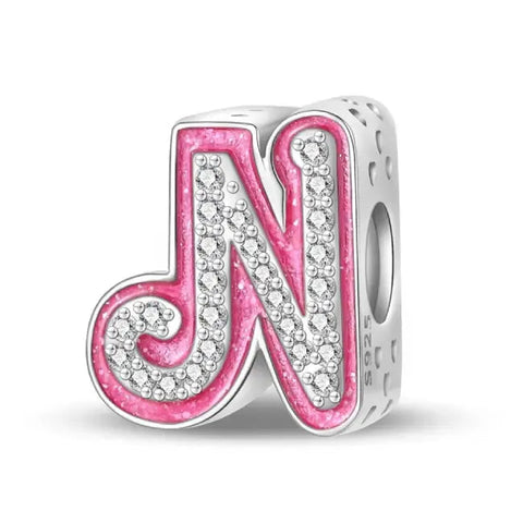 N pink charm letter - N pink charm letter