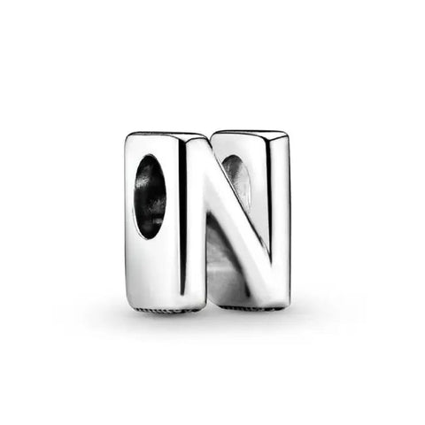 Silver Letter Clear N Charm