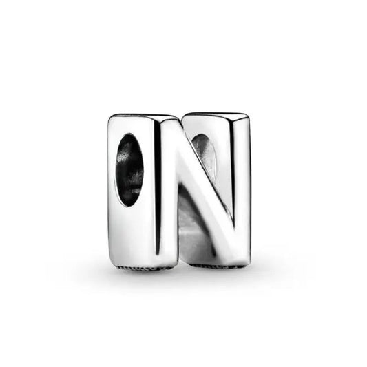Silver Letter Clear N Charm