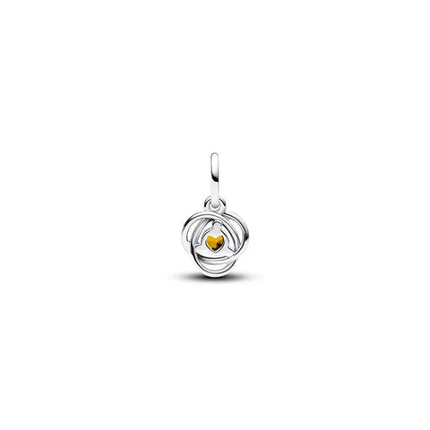 November Honey Eternity Circle Dangle Charm