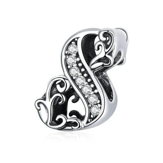 Silver Number  Charm