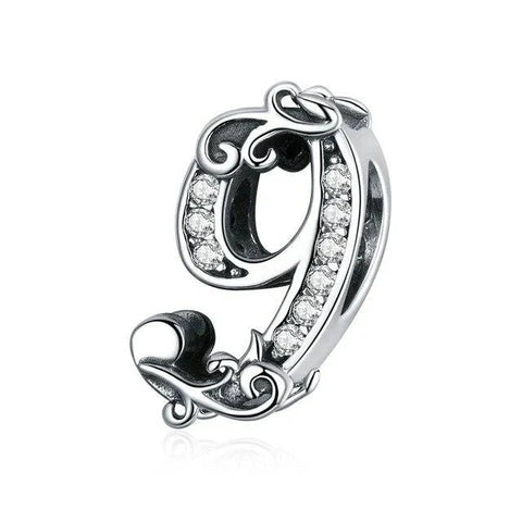 Silver Number  Charm