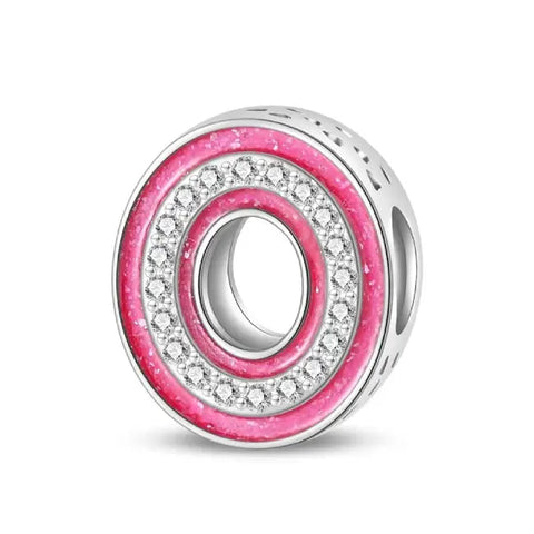 O pink charm letter - O pink charm letter