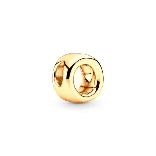 O gold charm letter for pandora bracelets