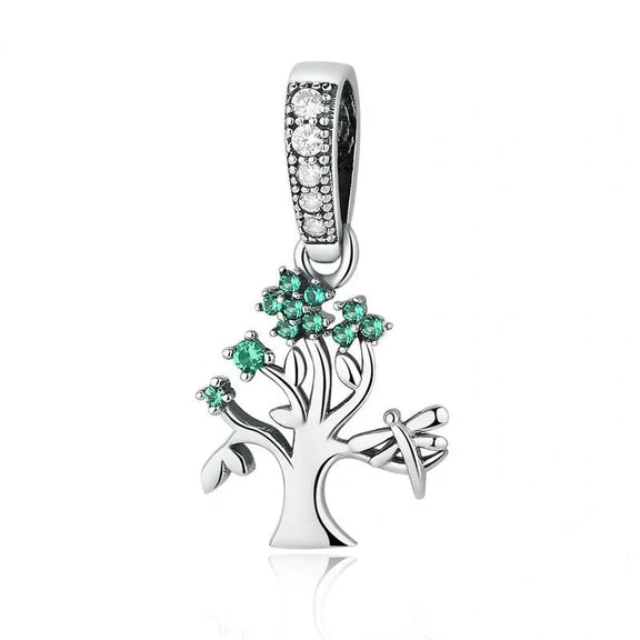 Oak Tree Charm - oak-tree fits Pandora bracelet charm Jewelry affordable