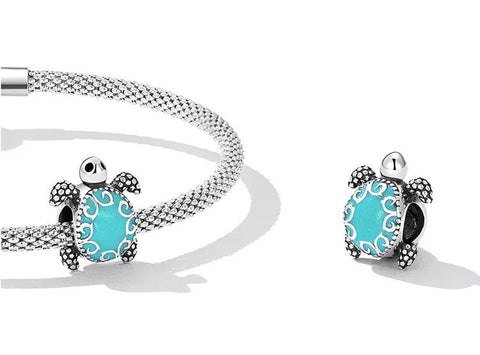Turquoise Sea Turtle Charm - Turquoise Sea Turtle Charm