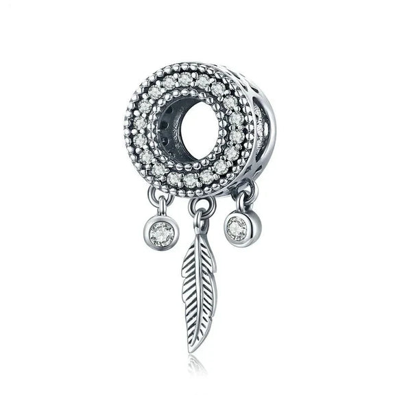 One Leaf Dream Catcher Charm - one-leaf-dream-catcher charm Jewelry Pandora fits bracelet affordable