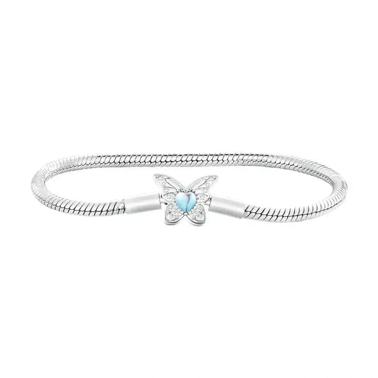 Opal Butterfly Charm Bracelet