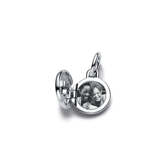 Openable & Engravable Love Locket Dangle Charm - Openable engravable love locket dangle charm, perfect for adding a personal touch to bracelets