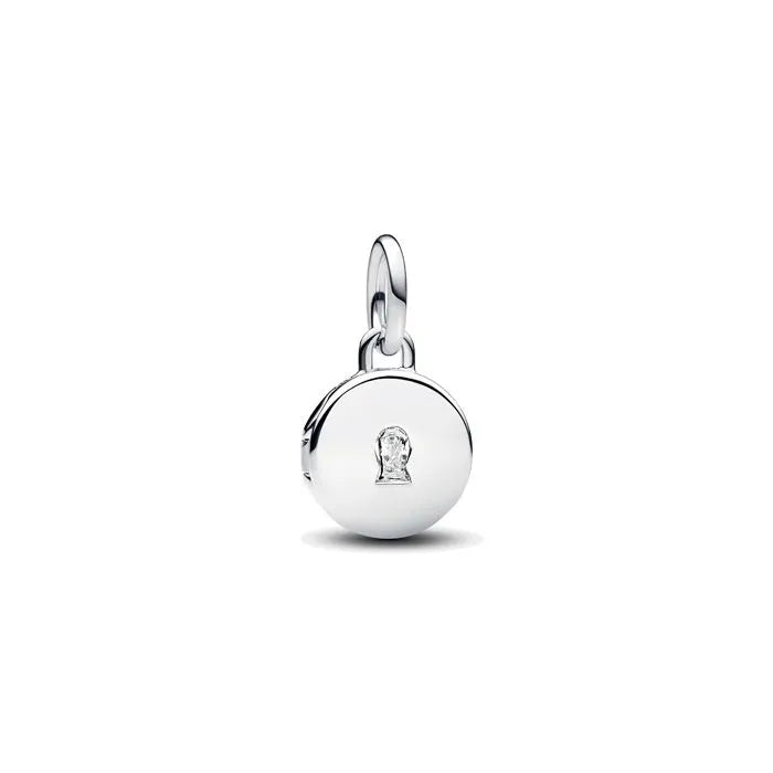 Engravable love locket dangle charm, openable design adds a touch of elegance to bracelets