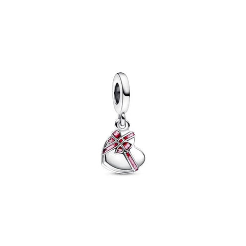 Openable Heart Chocolate Gift Box Dangle Charm