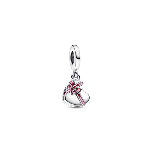 Openable Heart Chocolate Gift Box Dangle Charm