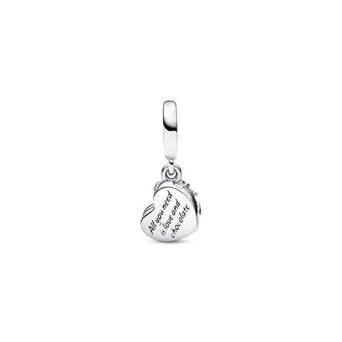 Openable Heart Chocolate Gift Box Dangle Charm