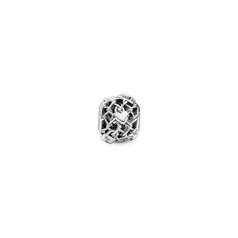 Openwork Chain Link Padlock Charm