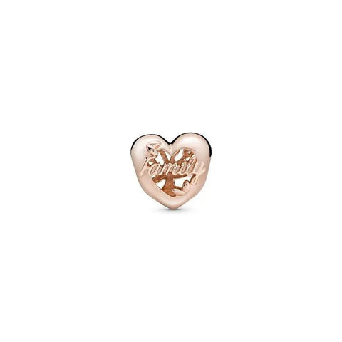 Openwork Family Tree Heart Charm - Openwork Family Tree Heart Charm