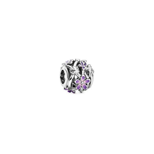 Openwork Purple Daisy Charm