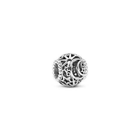 Openwork Sun, Stars & Moon Charm - Openwork Sun, Stars & Moon Charm