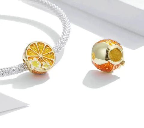 orangle-slice-charm Pandora fits bracelet affordable charm Jewelry