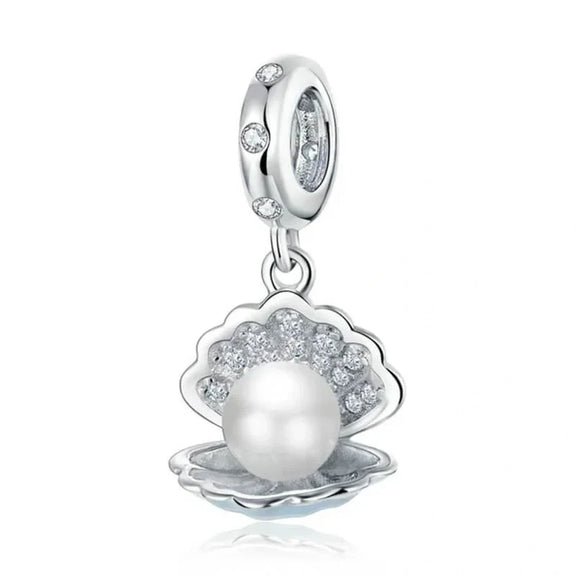 Oyster Shell Charm - oyster-shell charm Jewelry fits Pandora bracelet affordable