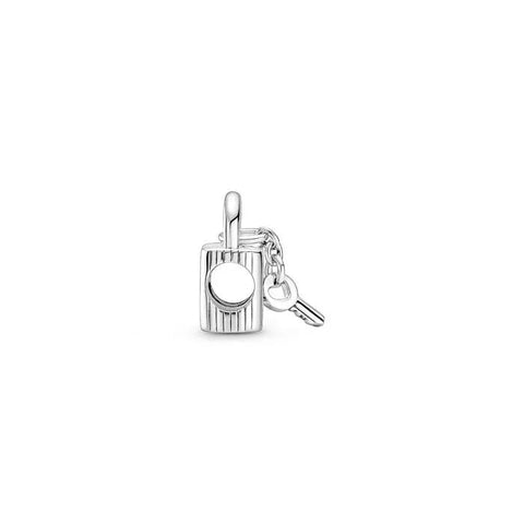 Padlock & Heart Key Charm - Padlock & Heart Key Charm